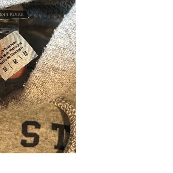 Gildan US Navy Pullover Gray hoodie Mens M - Picture 4 of 4